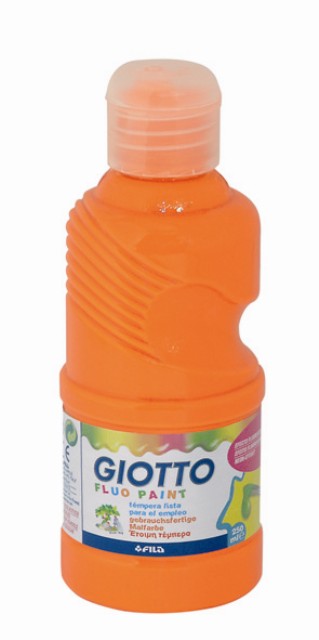 TEMPERA FLUORESCENTE GIOTTO NARANJA 250ML