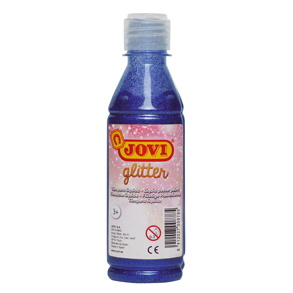 TEMPERA JOVI GLITTER AZUL 250ML REF. 517/21   *