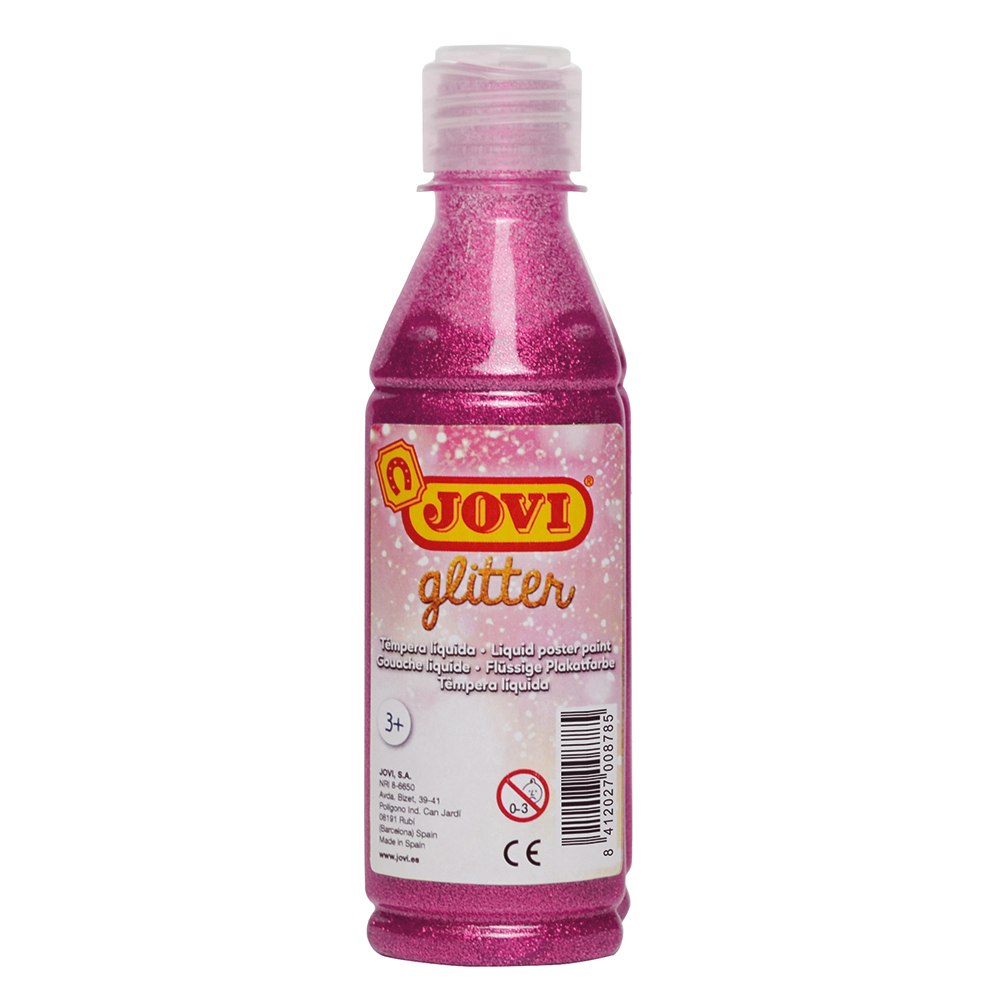 TEMPERA JOVI GLITTER ROSA 250ML REF.517/08