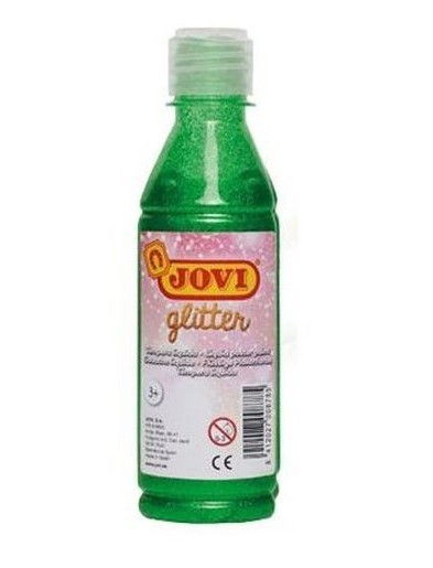 TEMPERA JOVI GLITTER VERDE 250ML REF. 517/17