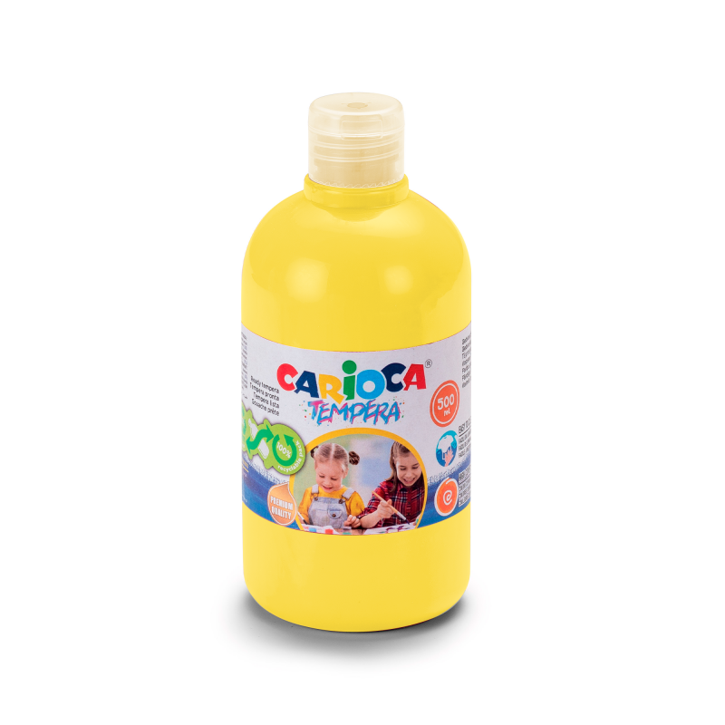 TEMPERA LIQUIDA ESCOLAR CARIOCA AMARILLO 500ML REF: 19351