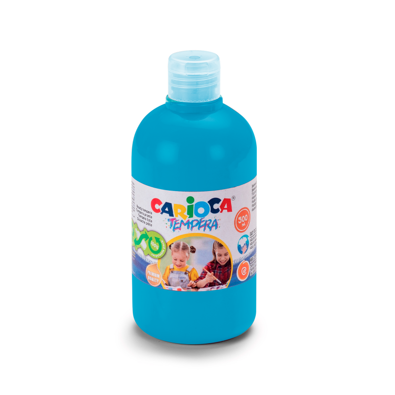 TEMPERA LIQUIDA ESCOLAR CARIOCA CYAN 500ML REF: 19421