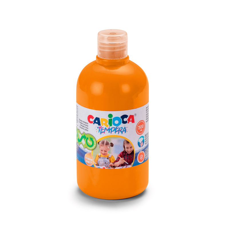 TEMPERA LIQUIDA ESCOLAR CARIOCA NARANJA 500ML REF: 19361