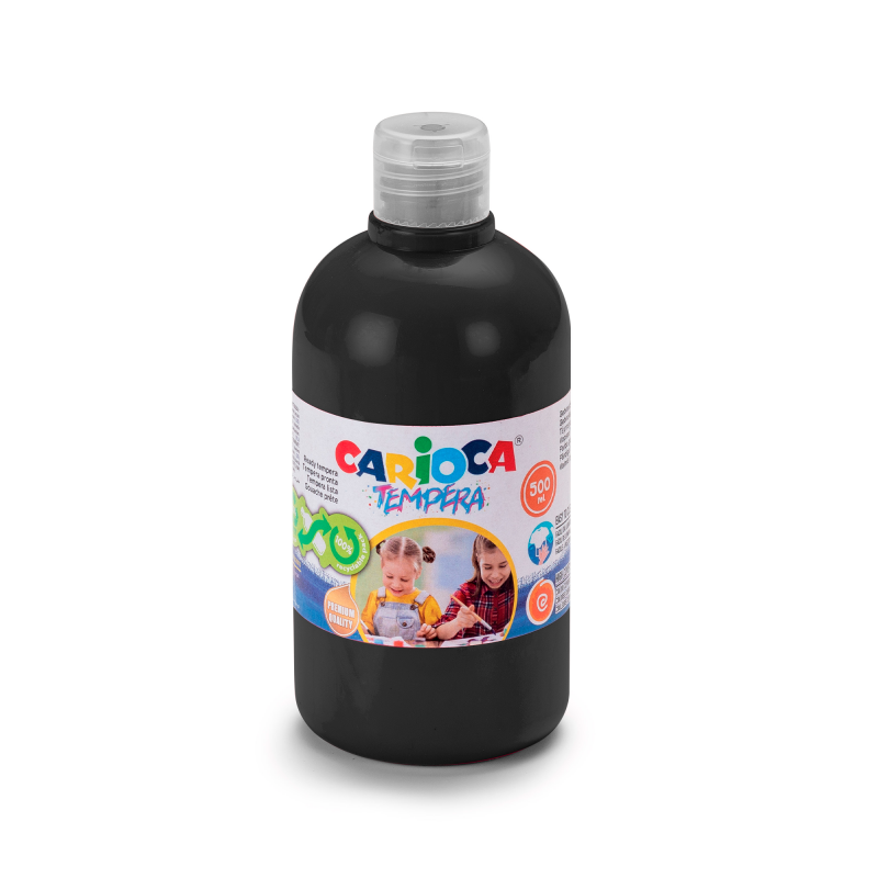 TEMPERA LIQUIDA ESCOLAR CARIOCA NEGRO 500ML