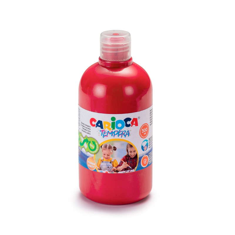 TEMPERA LIQUIDA ESCOLAR CARIOCA ROJO 500ML REF: 19371