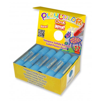 TEMPERA SOLIDA PLAYCOLOR INSTANT AZUL CLARO ***CAJA 12 TEMPERAS*** REF: 10881