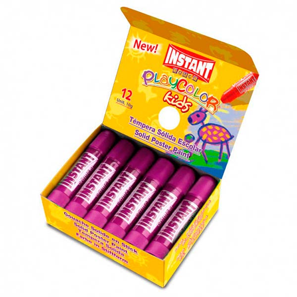 TEMPERA SOLIDA PLAYCOLOR INSTANT ROSA ***CAJA 12 TEMPERAS*** REF: 10911