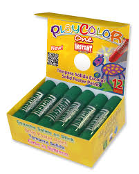 TEMPERA SOLIDA PLAYCOLOR INSTANT VERDE OSCURO ***CAJA 12 TEMPERAS*** REF: 10841