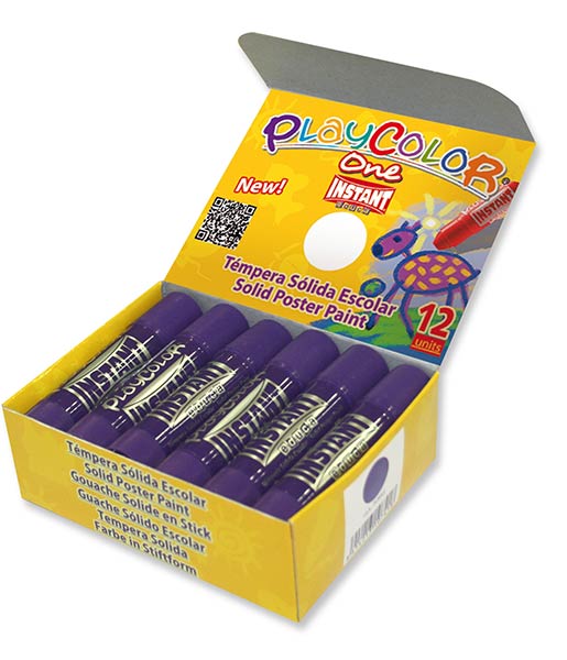 TEMPERA SOLIDA PLAYCOLOR INSTANT VIOLETA ***CAJA 12 TEMPERAS*** REF. 10741