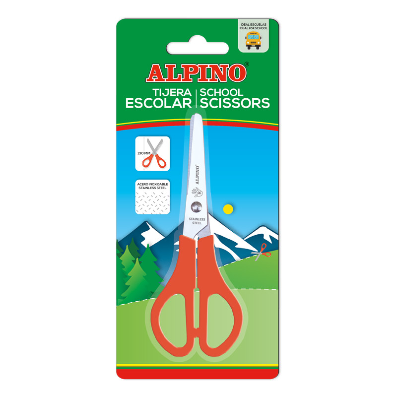 TIJERA ALPINO ESCOLAR DE 130MM ACERO INOXIDABLE REF:PT0001