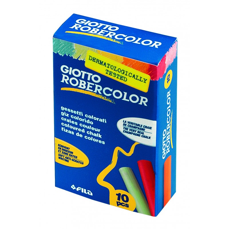 TIZA ROBERCOLOR ****GIOTTO COLORES**** CAJA 10 UNIDADES SURTIDA REF: 538900
