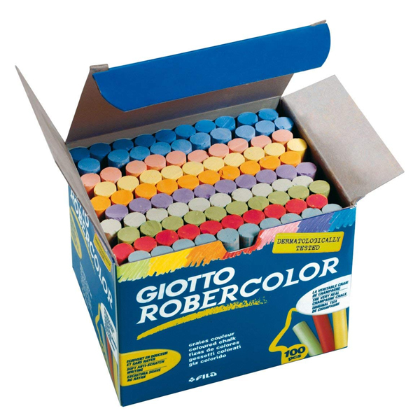TIZA ROBERCOLOR ****GIOTTO COLORES**** ***CAJA 100 UNIDADES*** SURTIDA REF: F539000