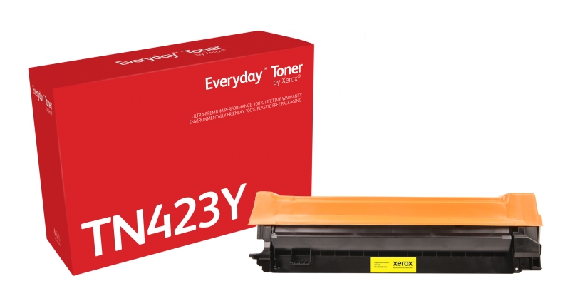 TONER COMPATIBLE Xerox Everyday Brother TN421/TN423/TN426 Amarillo Cartucho de Toner Generico - Reemplaza TN421Y/TN423Y/TN426Y