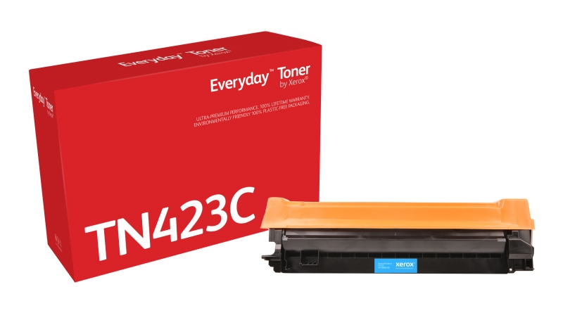 TONER COMPATIBLE Xerox Everyday Brother TN421/TN423/TN426 Cyan Cartucho de Toner Generico - Reemplaza TN421C/TN423C/TN426C