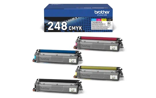 TONER ORIGINAL Brother TN248CMYK Pack de 4 Cartuchos de Toner Originales - TN248VAL