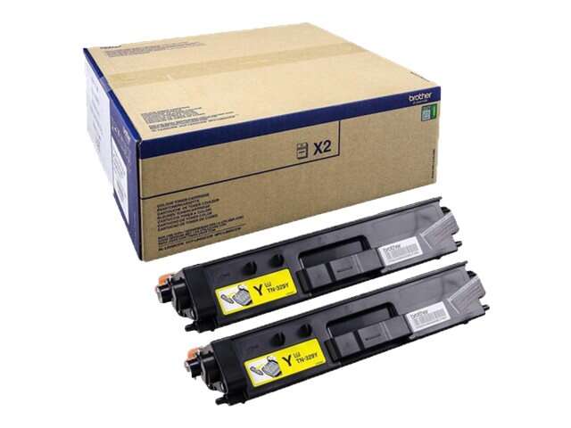 TONER ORIGINAL Brother TN329 Amarillo Pack de 2 Cartuchos de Toner Originales - TN329YTWIN