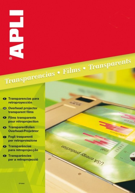 TRANSPARENCIAS LASER COLOR APLI CAJA 50 UDS.1495