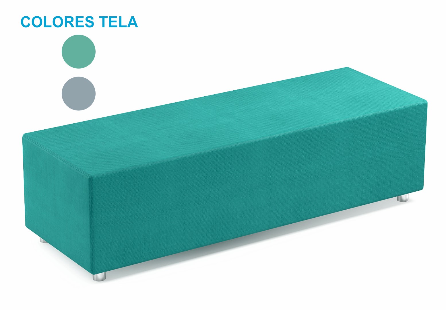 TUBE PUFF FORMA RECTANGULAR, ESTRUCTURA DE MADERA VERDE 160X55X45CM REF. 12003-03