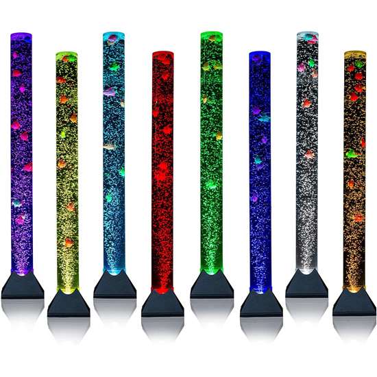 TUBO DE BURBUJAS SENSORIAL DE   *** 122CM *** BASE DE ACERO / INCLUYE CONTROL REMOTO