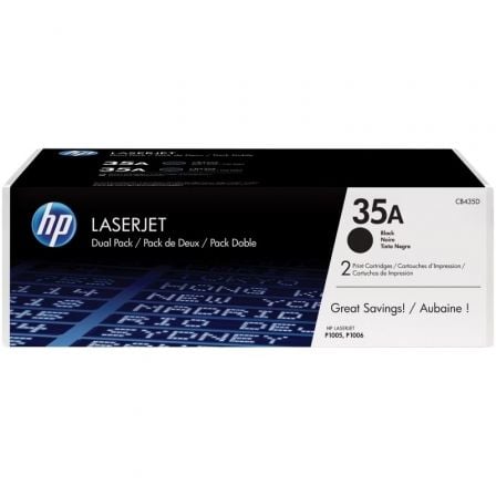 Tóner Original HP nº35A Multipack/ 2x Negro