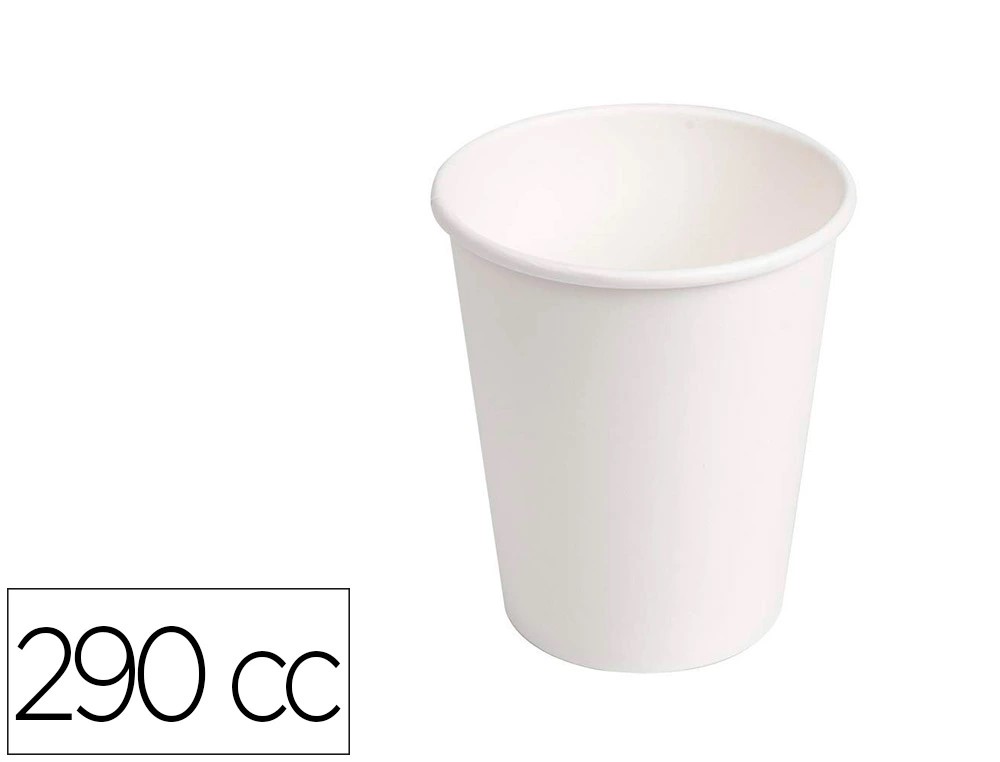 VASO CARTON BLANCO BIODEGRADABLE ***290CC*** PAQUETE DE 50 UNIDADES