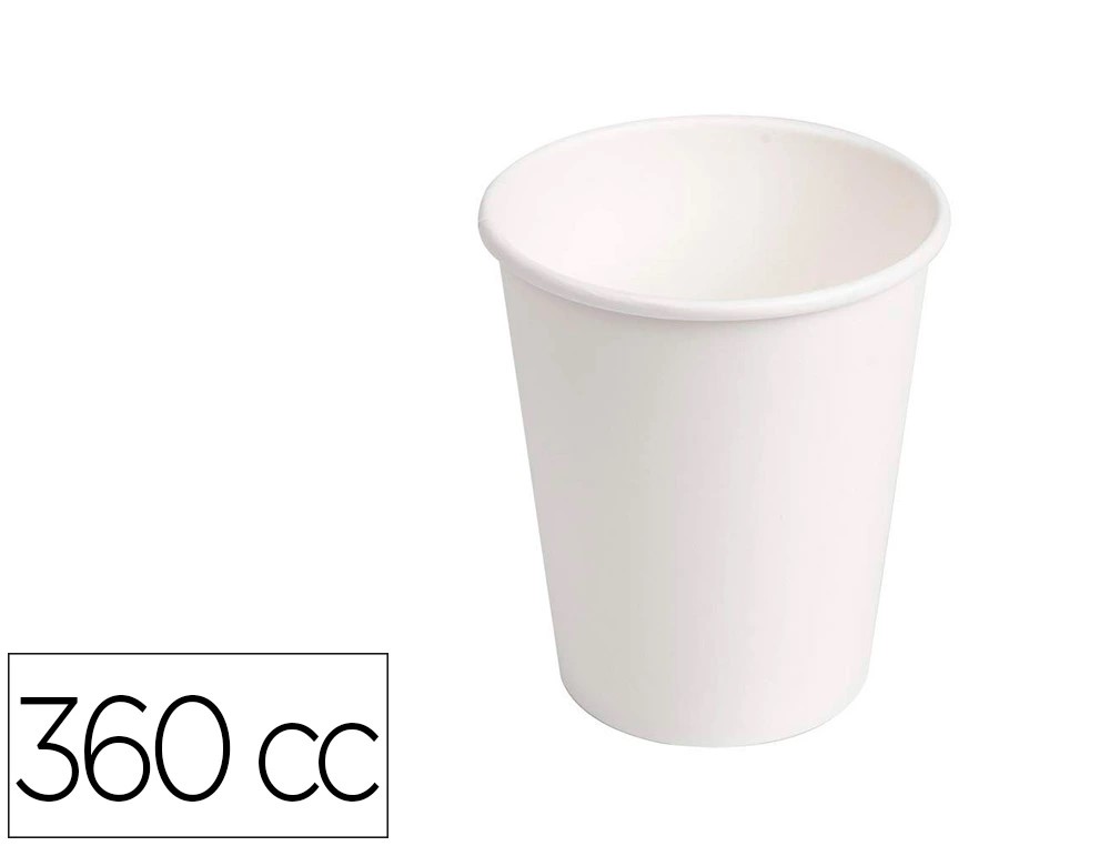 VASO CARTON BLANCO BIODEGRADABLE ***360CC*** PAQUETE DE 40 UNIDADES