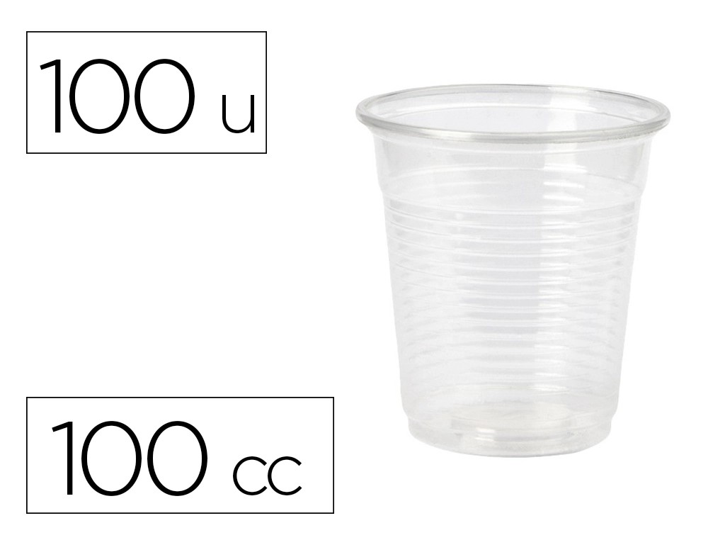 VASO PLASTICO TRANSPARENTE ***100CC*** PAQUETE 100 UNIDADES