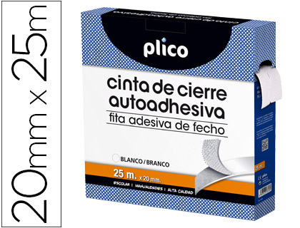 VELCRO TEXTIL AUTOADHESIVO 25 METROS BLANCO  ***HEMBRA*** REF: 13317