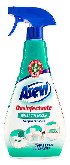 ***cambiar por el codigo 24132***** LIMPIADOR DESINFECTANTE MULTIUSOS EN PULVERIZADOR DE 750ML ASEVI LIMPIEZA DEL 99.9% BACTERIAS *EFICACIA CONTRA VIR