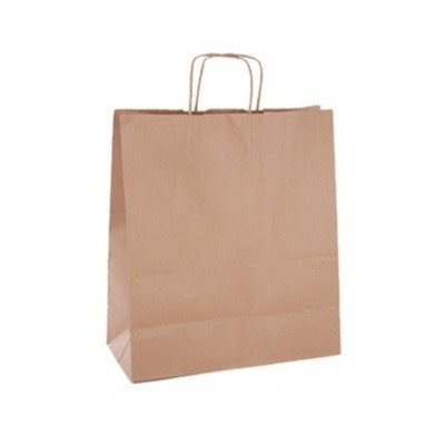 ***descatalogada cambiar por la referencia 982652***BOLSA PAPEL ASA PLANA 24+11X32 KRAF APLI REF. 101645