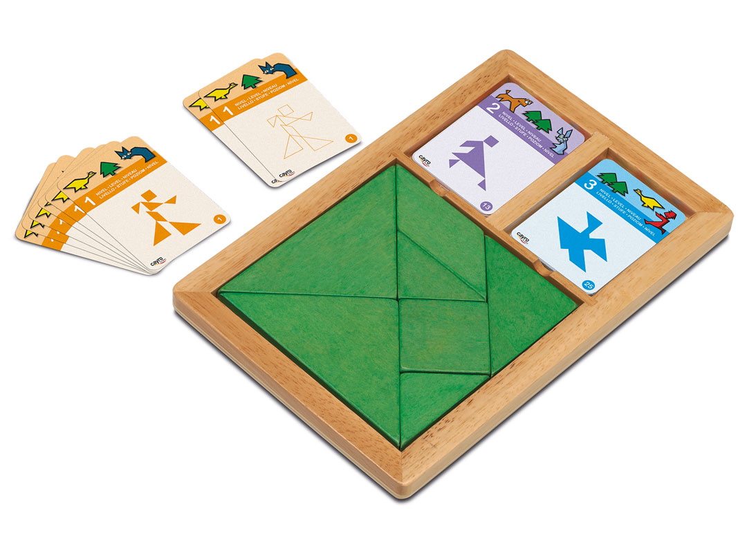 ***descatalogado*** TANGRAM DE MADERA CON TARJETAS DE EJERCICIOS REF: 852