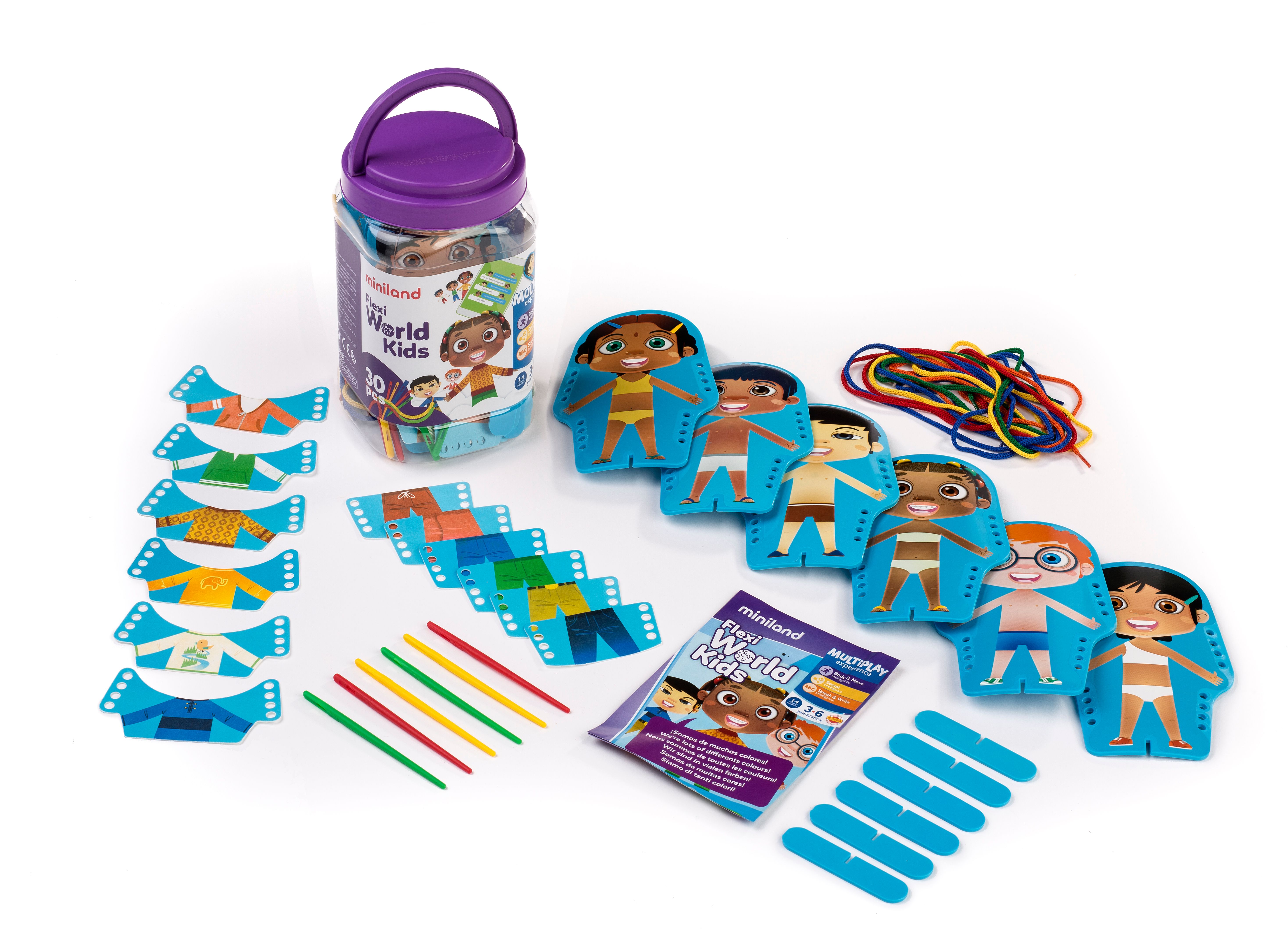 ***descatalogado cambiar por 36231**** FLEXI WORLD KIDS SILUETAS PARA COSER RAZAS DEL MUNDO REF: 36146