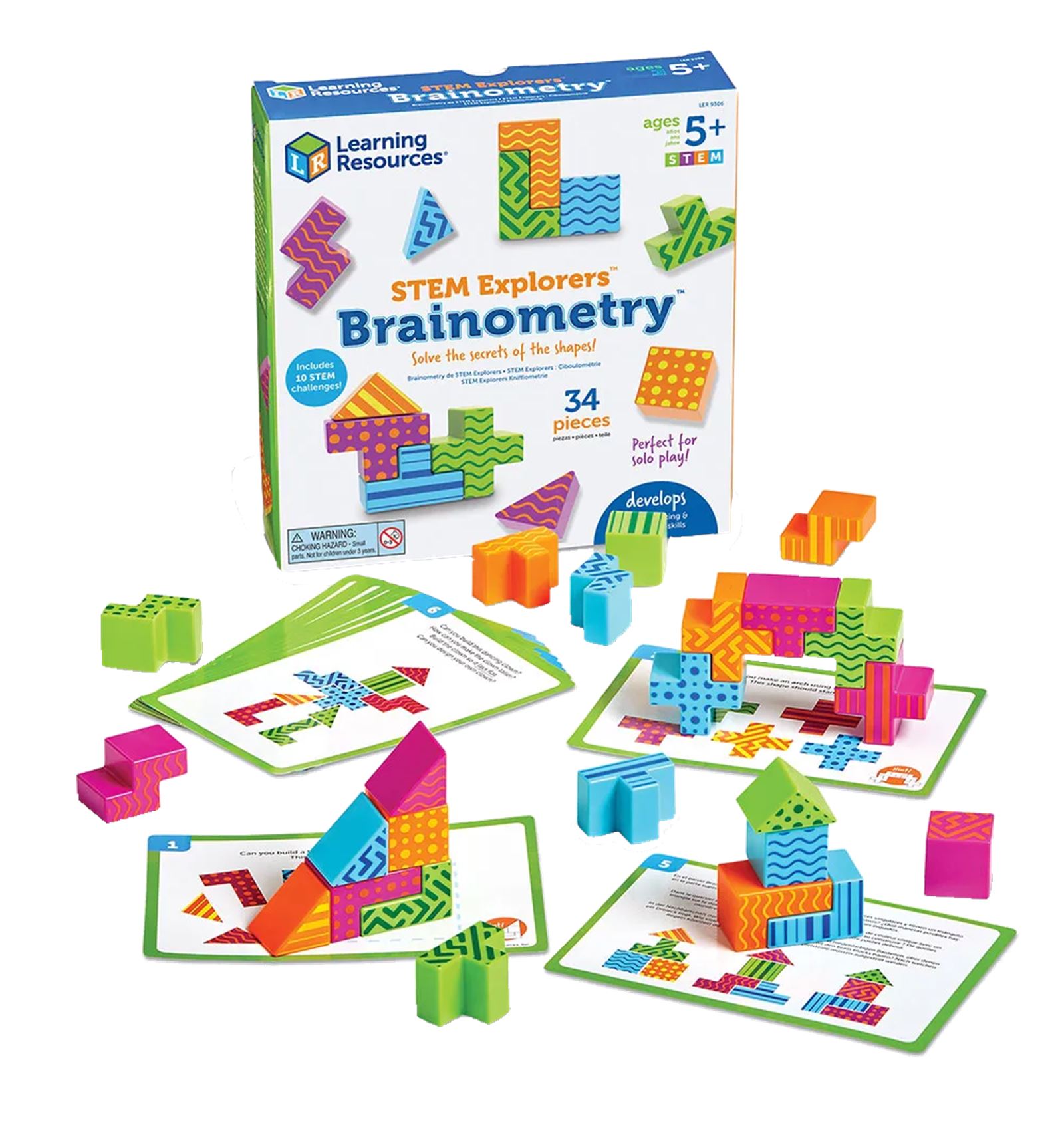 ****descatalogado cambiar por codigo 9306***  BRAINOMETRY JUEGO CONSTRUCCION 34 PIEZAS