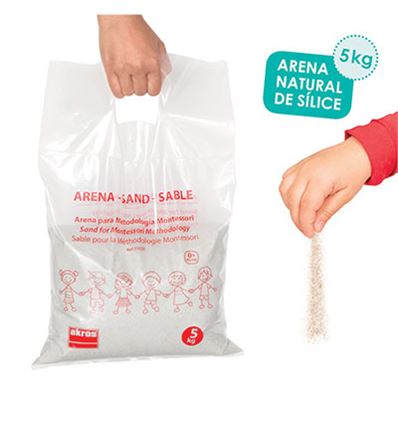 ***descatalogado cambiar por la referencia 920998*** ARENA NATURAL DE SILICE LAVADA Y SECADA SACO DE 5KG PARA RELLENAR ESPACIOS, BANDEJAS, ARENEROS AK
