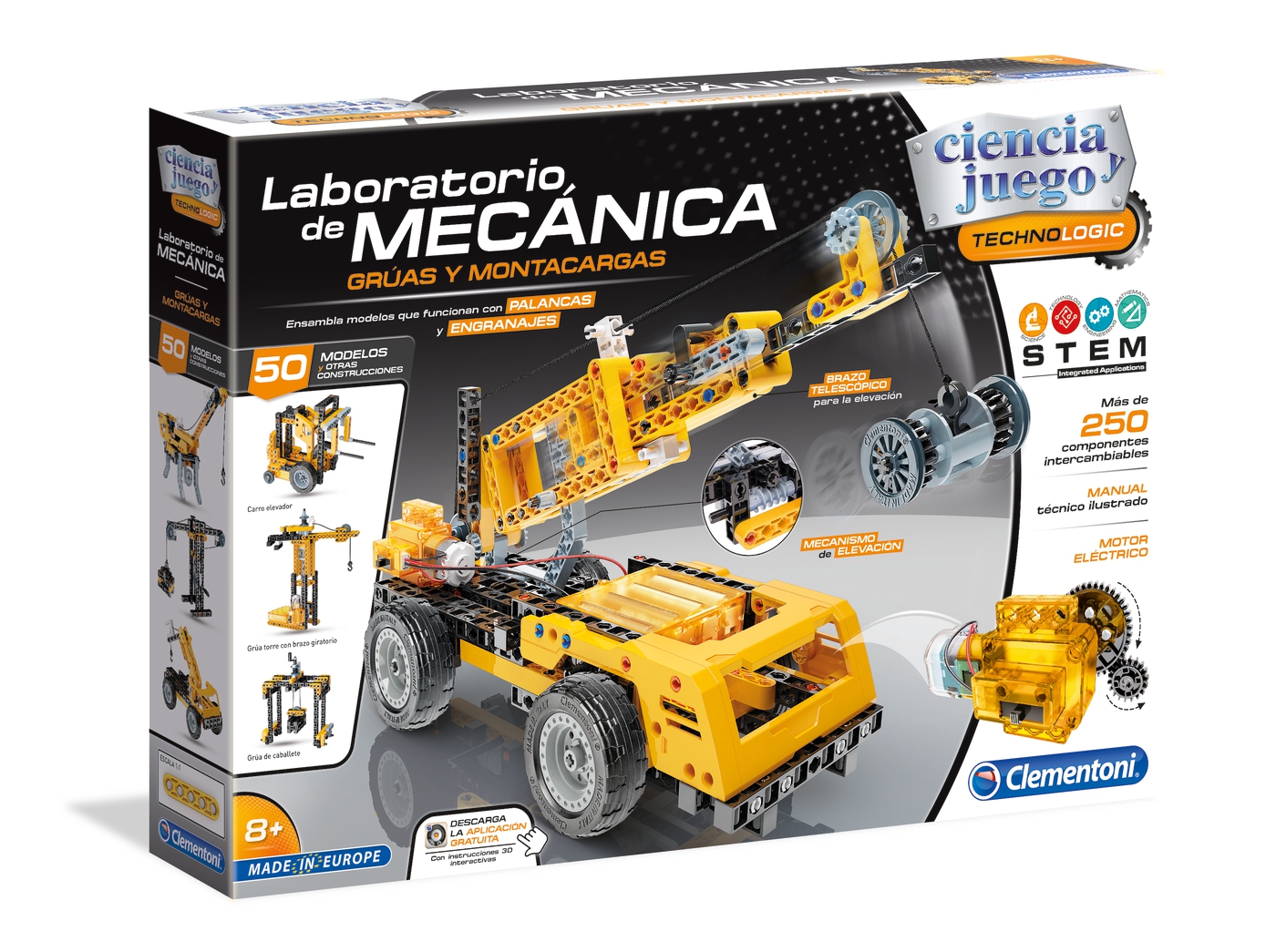****descatalogado cambiar por la referncia 55125**** CONSTRUCCIONES GRUAS Y MONTACARGAS MECHANICS 250 PIEZAS Y 50 PROYECTOS REF. CL55241